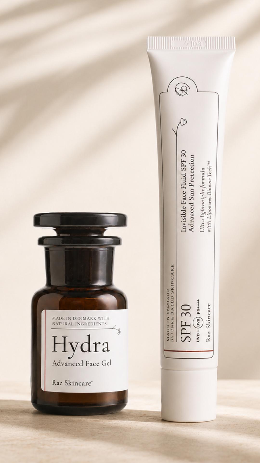 Hydra advanced face gel og Solcreme