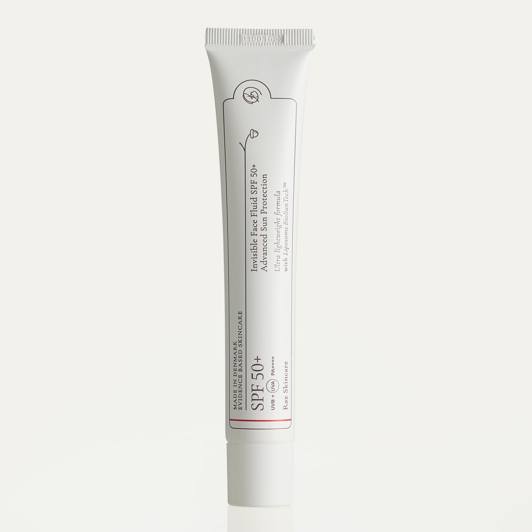SPF50+ Invisible Face Fluid Solcreme 50ml - Raz Skincare
